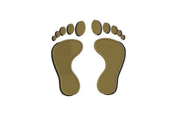Human Footprints Embroidery