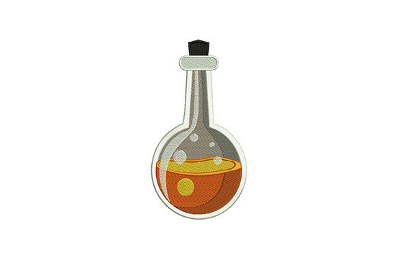 Magic Potion Bottle Embroidery Design