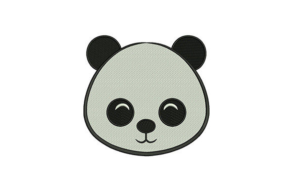 Panda Bear Face Embroidery
