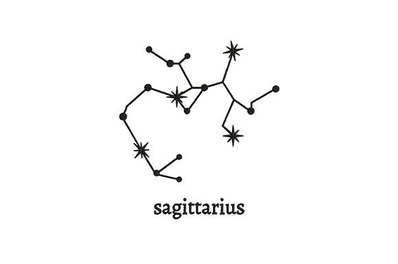 Sagittarius Sign Embroidery Design