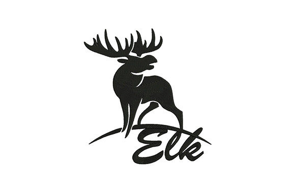 Silhouette Elk Embroidery