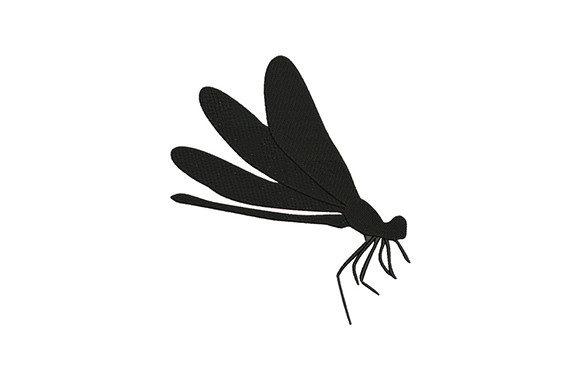 Sitting Dragonfly Embroidery